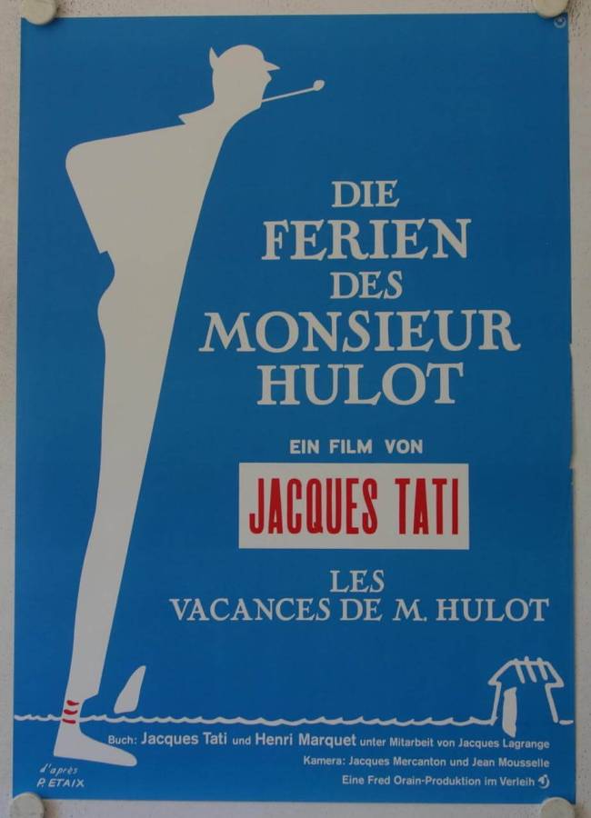 Die Ferien des Monsieur Hulot originales deutsches Filmplakat (R70s)